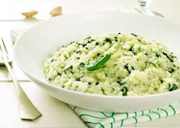 risotto con spinaci surgelati