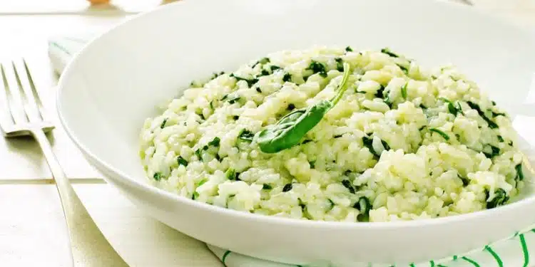 risotto con spinaci surgelati