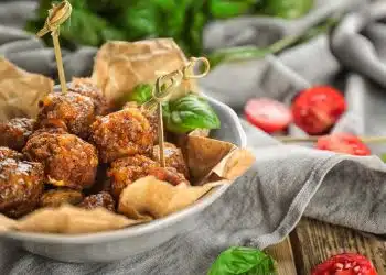 polpette di carne e mozzarella
