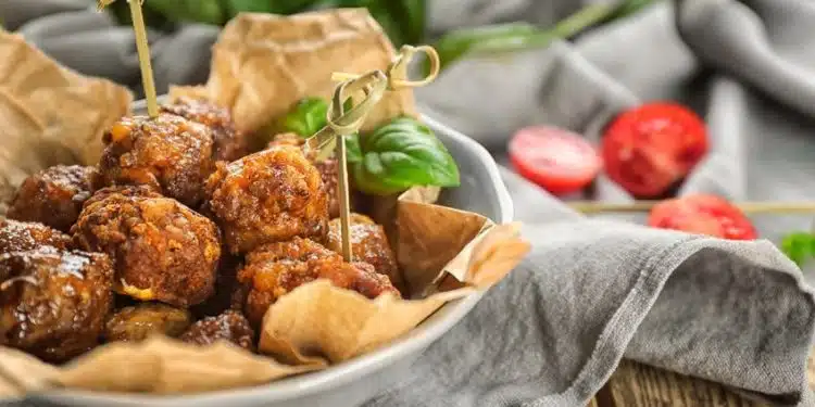 polpette di carne e mozzarella