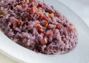 risotto radicchio pancetta e vino
