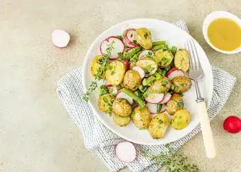 insalata di patate novelle in padella e ravanelli