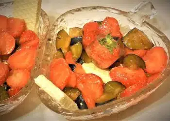 fragole prugne biscotti dessert veloce