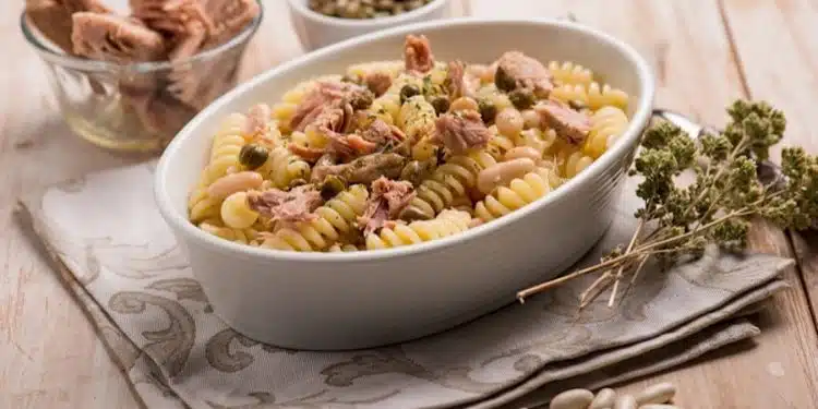 pasta fredda tonno cannelini origano