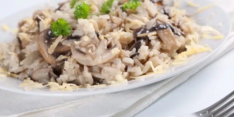 risotto sugo di funghi champignon