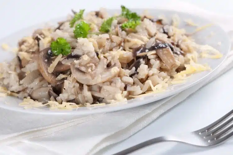 risotto sugo di funghi champignon