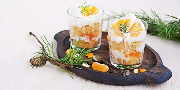 dolce con pandoro yogurt mandarini e marsala