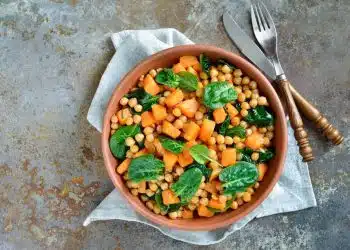 insalata zucca ceci e spinaci