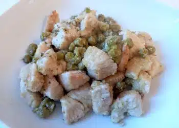 bocconcini di tacchino con piselli