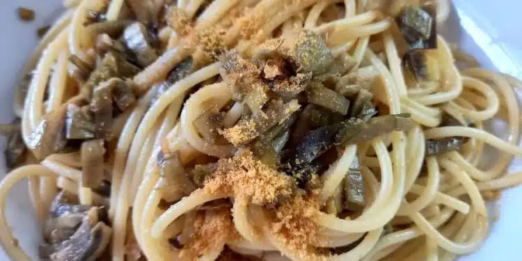 pasta carciofi e bottarga