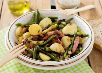 fagiolini patate surgelate e pancetta
