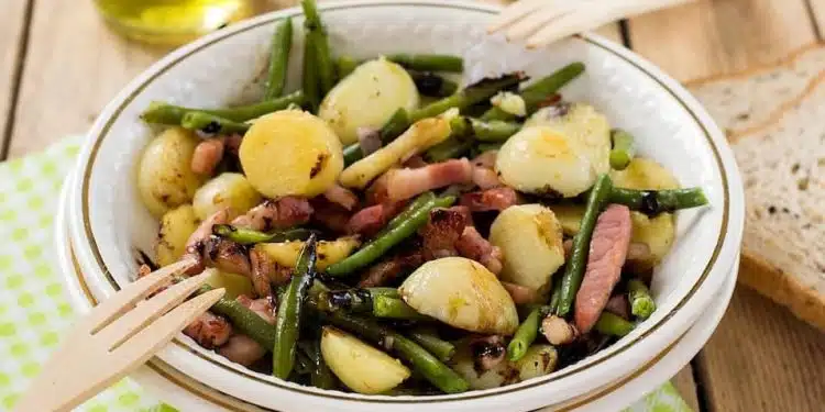 fagiolini patate surgelate e pancetta