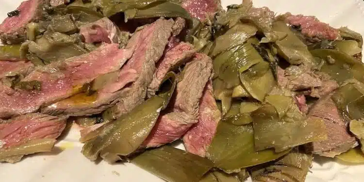 tagliata con carciofi