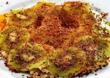 carpaccio di frutta con scaglie di coccolato
