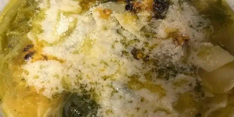 minestra di zucca cime e bietoline surgelate