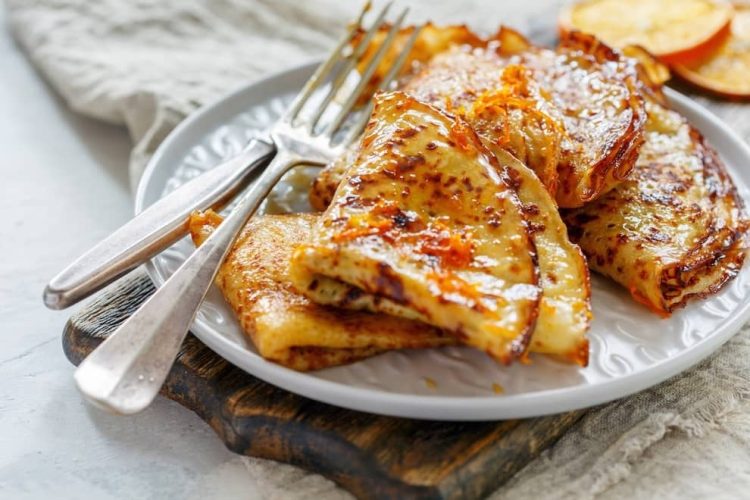 crepes senza burro con arancia amara