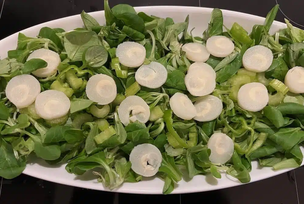 insalata verde estiva con soncino 