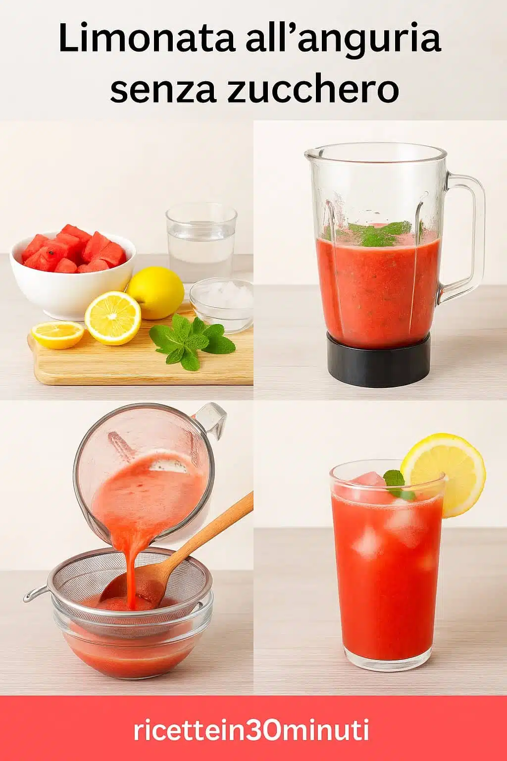 limonata di anguria procedimento con foto