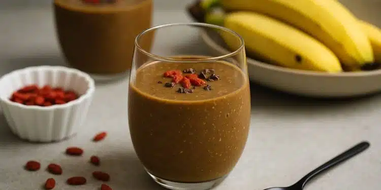 Frullato bababa caffe e bacche di goij