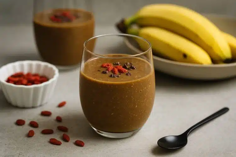 Frullato bababa caffe e bacche di goij