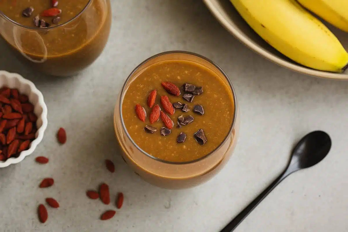 smoothie banana caffè e cocco