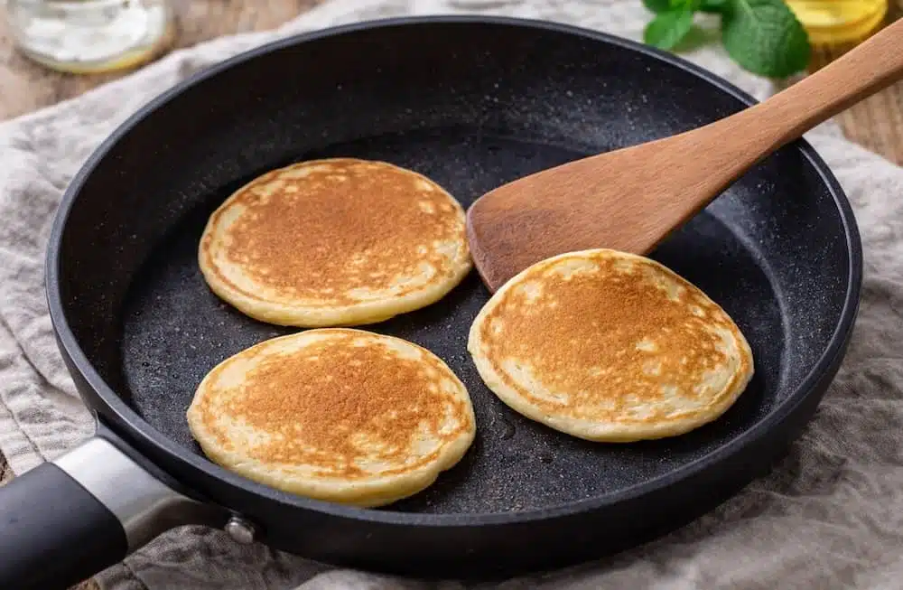 cottura in padella dei pancake senza il lievito
