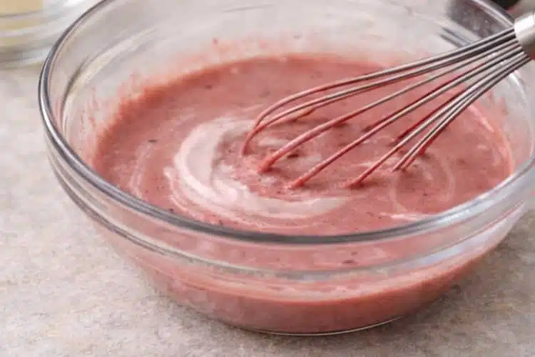 Impasto red velvet pancakes