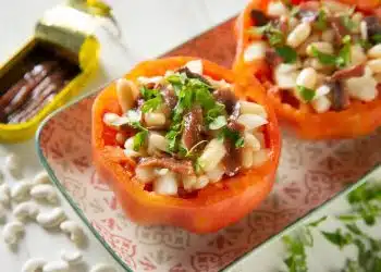 pomodori ripieni di cannellini e acciughe