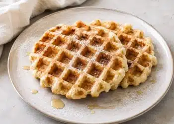waffle senza burro in un piatto