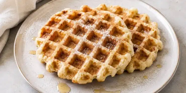 waffle senza burro in un piatto