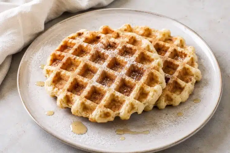 waffle senza burro in un piatto