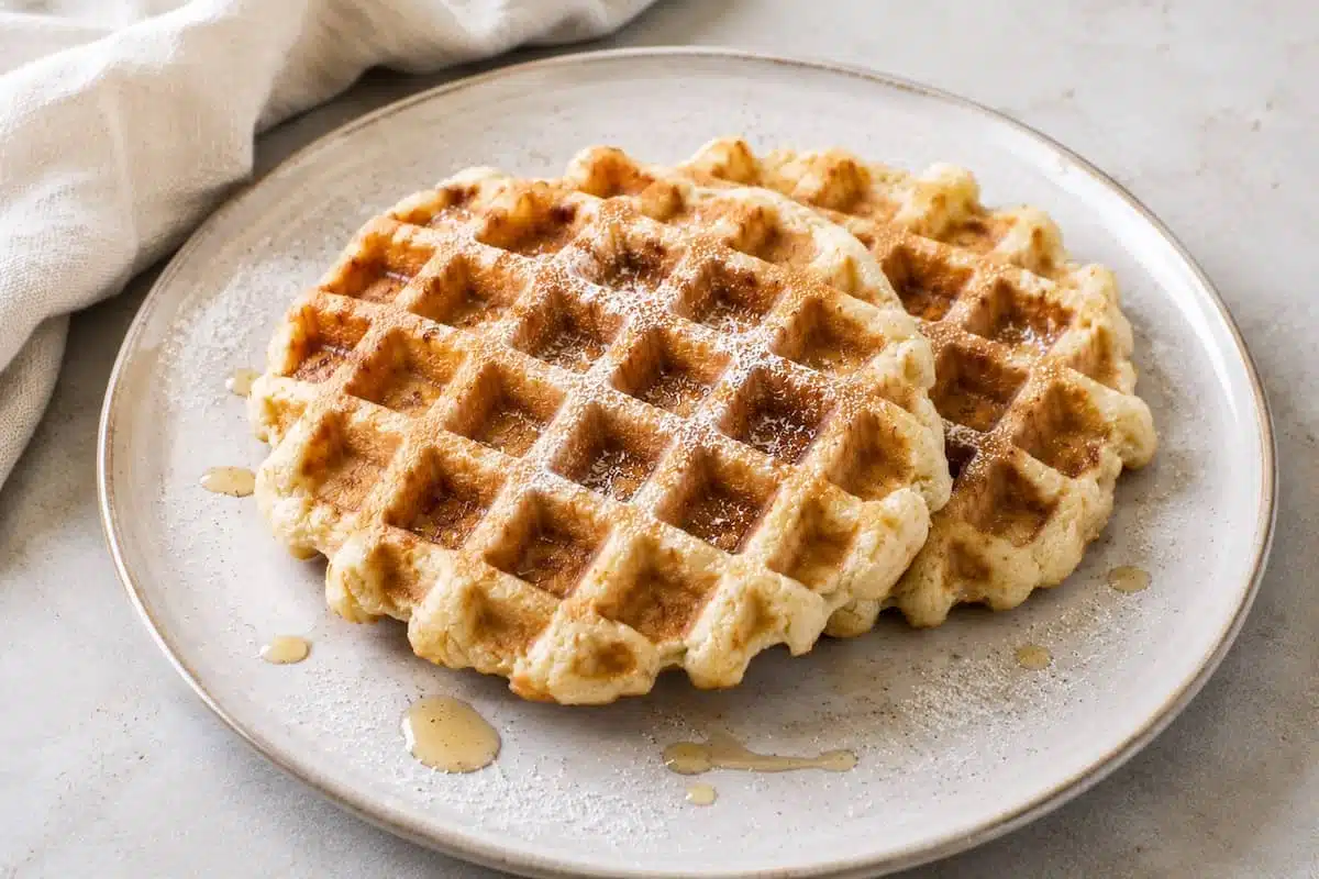 waffle senza burro in un piatto