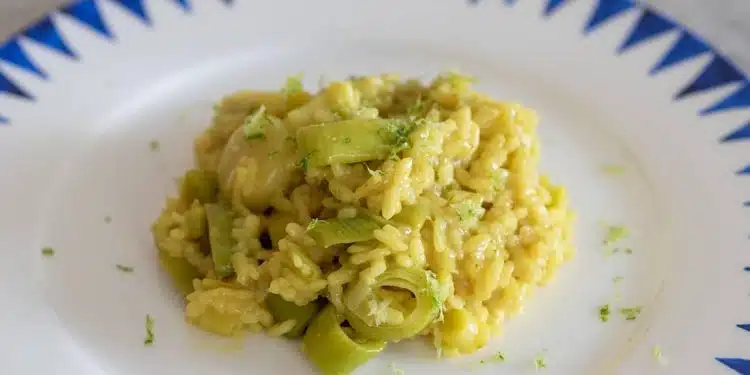 risotto porri e limone