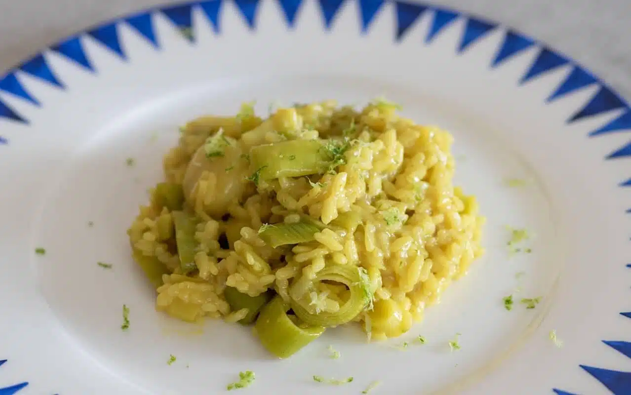 risotto porri e limone