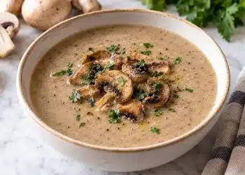vellutata di funghi champignon
